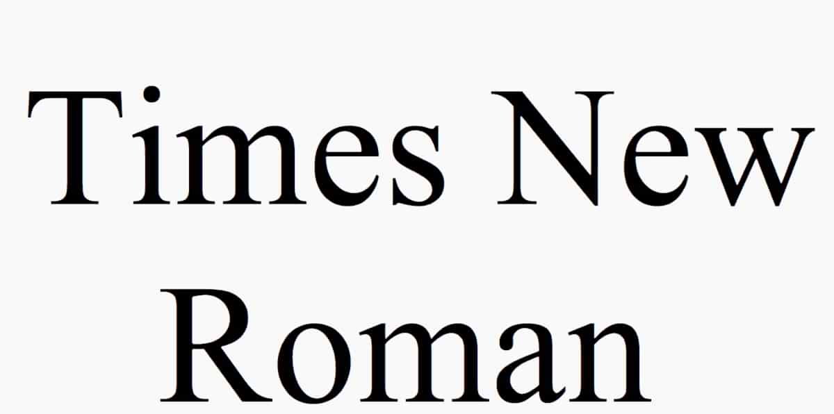 Times New Roman